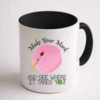 Make Your Mark And See Where It Takes You Dot Day Paint Brush Mug