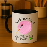 Make Your Mark And See Where It Takes You Dot Day Paint Brush Mug