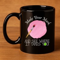 Make Your Mark And See Where It Takes You Dot Day Paint Brush 11oz C Handle Ceramic Mug