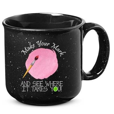 Make Your Mark And See Where It Takes You Dot Day Paint Brush 15oz Campfire Ceramic Mug