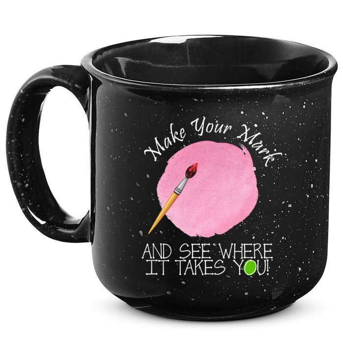 Make Your Mark And See Where It Takes You Dot Day Paint Brush 15oz Campfire Ceramic Mug