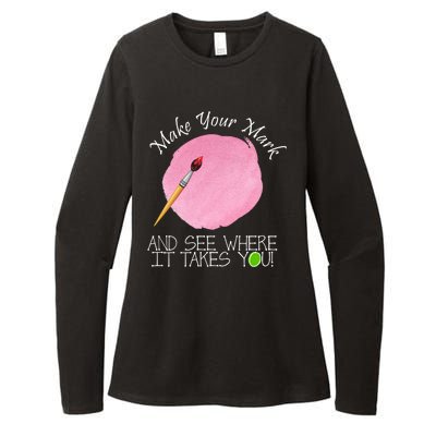 Make Your Mark And See Where It Takes You Dot Day Paint Brush Womens CVC Long Sleeve Shirt