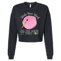 Make Your Mark And See Where It Takes You Dot Day Paint Brush Cropped Pullover Crew