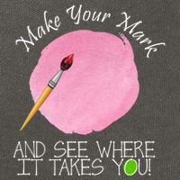 Make Your Mark And See Where It Takes You Dot Day Paint Brush Cotton Canvas Backpack