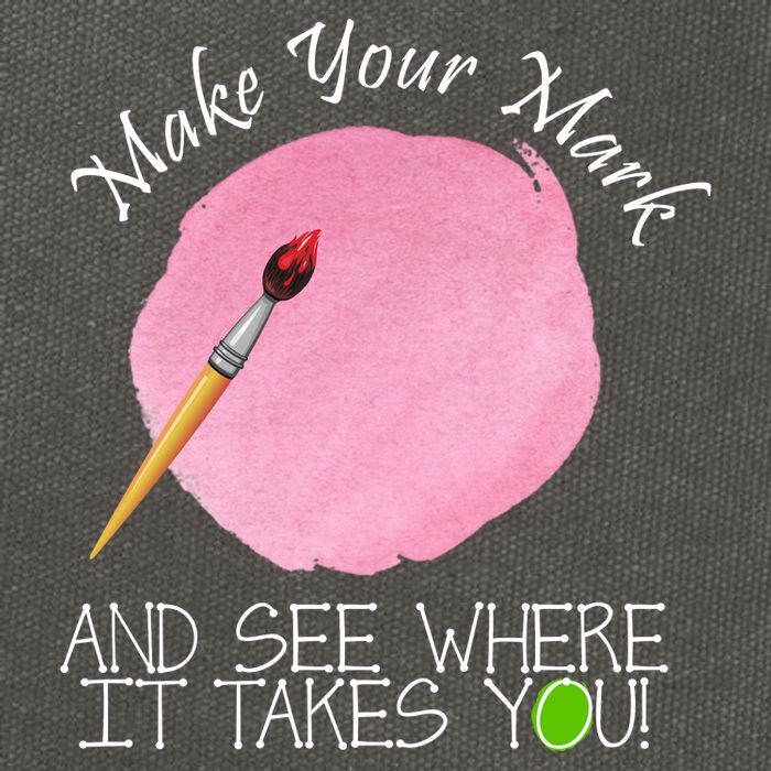 Make Your Mark And See Where It Takes You Dot Day Paint Brush Cotton Canvas Backpack