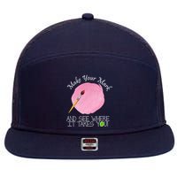 Make Your Mark And See Where It Takes You Dot Day Paint Brush 7 Panel Mesh Trucker Snapback Hat