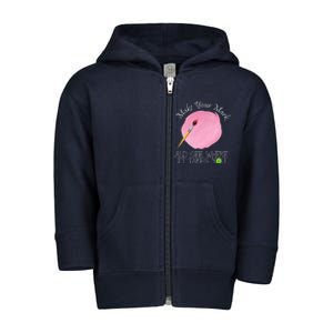 Make Your Mark And See Where It Takes You Dot Day Paint Brush Toddler Zip Fleece Hoodie