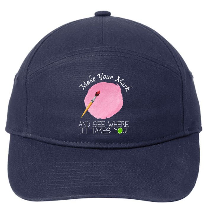 Make Your Mark And See Where It Takes You Dot Day Paint Brush 7-Panel Snapback Hat