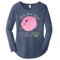 Make Your Mark And See Where It Takes You Dot Day Paint Brush Women's Perfect Tri Tunic Long Sleeve Shirt