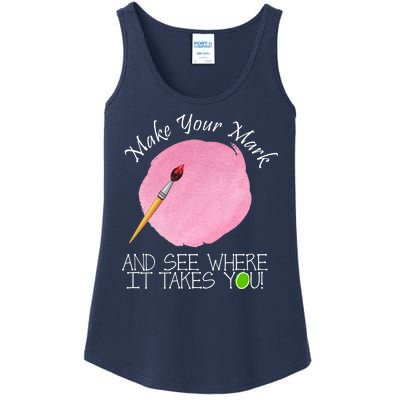 Make Your Mark And See Where It Takes You Dot Day Paint Brush Ladies Essential Tank