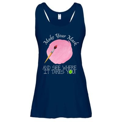 Make Your Mark And See Where It Takes You Dot Day Paint Brush Ladies Essential Flowy Tank