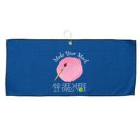 Make Your Mark And See Where It Takes You Dot Day Paint Brush Large Microfiber Waffle Golf Towel