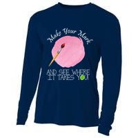 Make Your Mark And See Where It Takes You Dot Day Paint Brush Cooling Performance Long Sleeve Crew