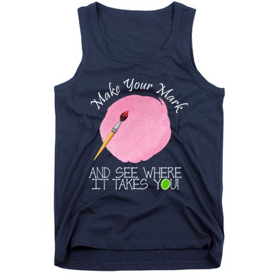 Make Your Mark And See Where It Takes You Dot Day Paint Brush Tank Top