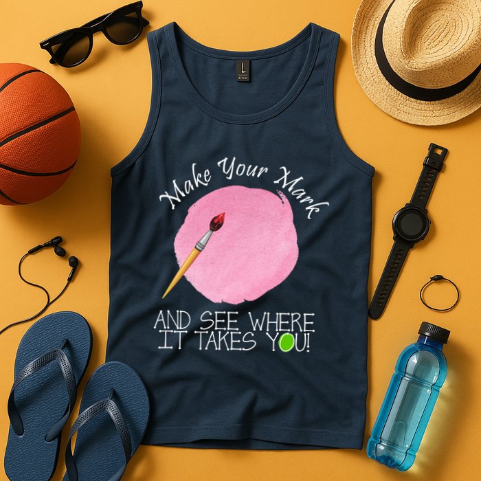 Make Your Mark And See Where It Takes You Dot Day Paint Brush Tank Top