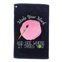 Make Your Mark And See Where It Takes You Dot Day Paint Brush Golf Towel