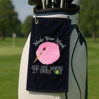 Make Your Mark And See Where It Takes You Dot Day Paint Brush Golf Towel