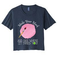 Make Your Mark And See Where It Takes You Dot Day Paint Brush Crop Top