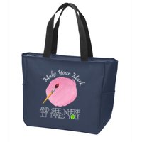Make Your Mark And See Where It Takes You Dot Day Paint Brush Zip Tote Bag