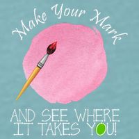 Make Your Mark And See Where It Takes You Dot Day Paint Brush Sueded Cloud Jersey T-Shirt