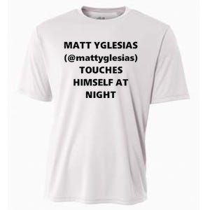 Matt Yglesias Mattyglesias Touches Himself At Night Cooling Performance Crew T-Shirt