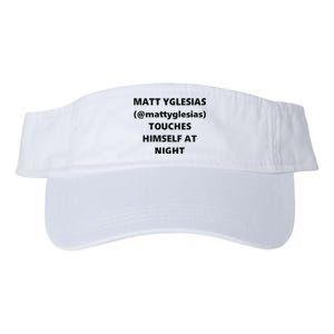 Matt Yglesias Mattyglesias Touches Himself At Night Valucap Bio-Washed Visor