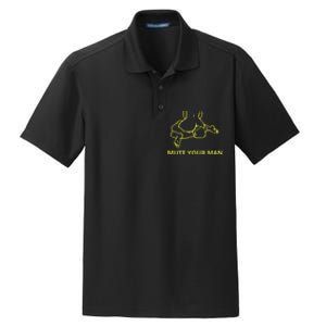 Mute Your Man Funny Dry Zone Grid Polo