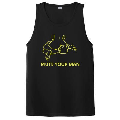 Mute Your Man Funny PosiCharge Competitor Tank