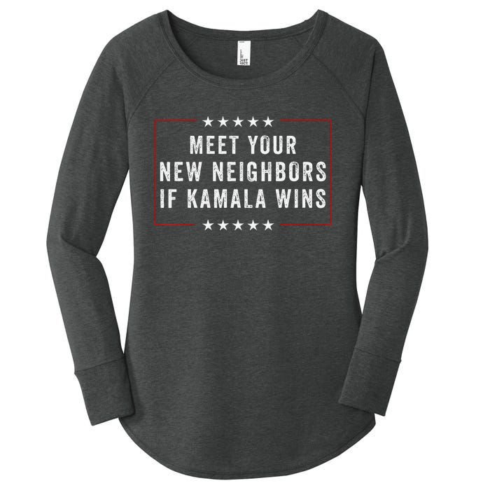 Meet Your New Neighbors If Kamala Wins Women's Perfect Tri Tunic Long Sleeve Shirt