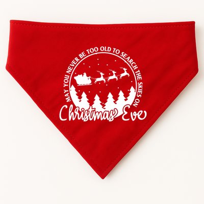 May You Never Be Too Old To Search The Skies On Christmas Eve USA-Made Doggie Bandana