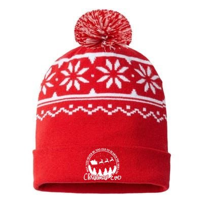 May You Never Be Too Old To Search The Skies On Christmas Eve USA-Made Snowflake Beanie