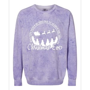 May You Never Be Too Old To Search The Skies On Christmas Eve Colorblast Crewneck Sweatshirt