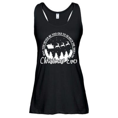 May You Never Be Too Old To Search The Skies On Christmas Eve Ladies Essential Flowy Tank