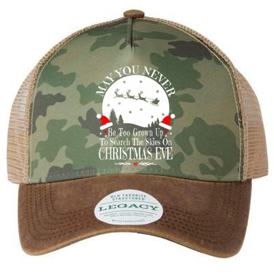 May You Never Be Too Grown Up Search The Skies Christmas Eve Long Sleeve Legacy Tie Dye Trucker Hat