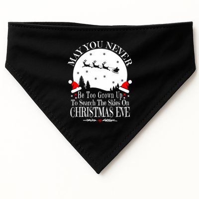 May You Never Be Too Grown Up Search The Skies Christmas Eve Long Sleeve USA-Made Doggie Bandana