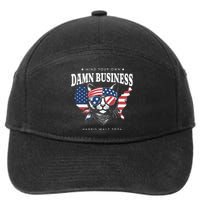 Mind Your Own Damn Business Tim Waltz Kamala Harris 2024 7-Panel Snapback Hat