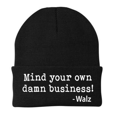 Mind Your Own Business Knit Cap Winter Beanie