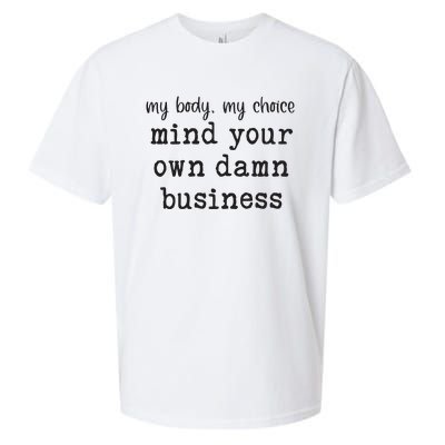 Mind Your Own Damn Business Walz Kamala Harris Anti Trump Sueded Cloud Jersey T-Shirt