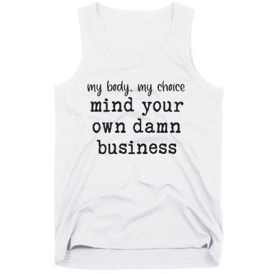 Mind Your Own Damn Business Walz Kamala Harris Anti Trump Tank Top