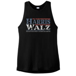 Mind Your Own Damn Business Harris Waltz 2024 Election Ladies PosiCharge Tri-Blend Wicking Tank