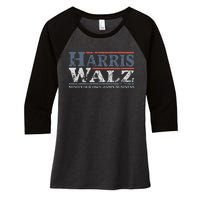 Mind Your Own Damn Business Harris Waltz 2024 Election Women's Tri-Blend 3/4-Sleeve Raglan Shirt