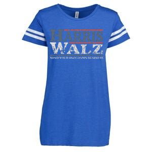 Mind Your Own Damn Business Harris Waltz 2024 Election Enza Ladies Jersey Football T-Shirt