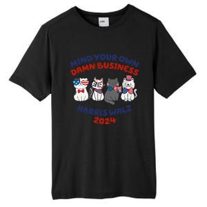 Mind Your Own Damn Business Childless Cat Kamala Harris Tall Fusion ChromaSoft Performance T-Shirt