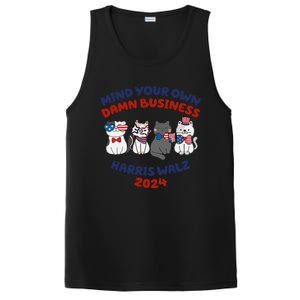 Mind Your Own Damn Business Childless Cat Kamala Harris PosiCharge Competitor Tank