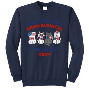 Mind Your Own Damn Business Childless Cat Kamala Harris Sweatshirt