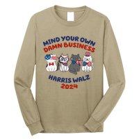 Mind Your Own Damn Business Childless Cat Kamala Harris Long Sleeve Shirt