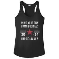 Mind Your Own Damn Business Kamala Harris Tim Walz President Ladies PosiCharge Competitor Racerback Tank