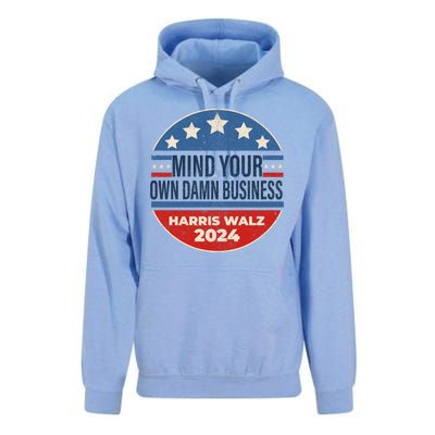 Mind Your Own Damn Business Kamala Harris Tim Walz 2024 Election Unisex Surf Hoodie