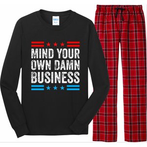 Mind Your Own Damn Business Myodb Long Sleeve Pajama Set