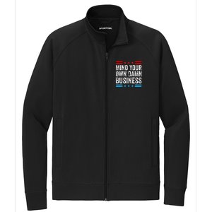 Mind Your Own Damn Business Myodb Stretch Full-Zip Cadet Jacket